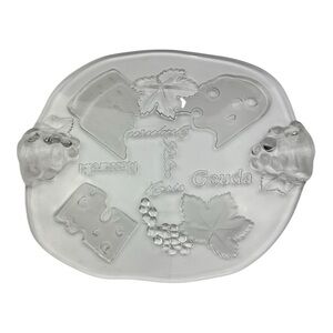 Vintage Mikasa Glass Cheese Tray 16”